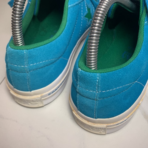 Converse One Star Suede Hawaiian Ocean Blue / Jolly Green Sneakers Kid Size 5.5 - Picture 6 of 12